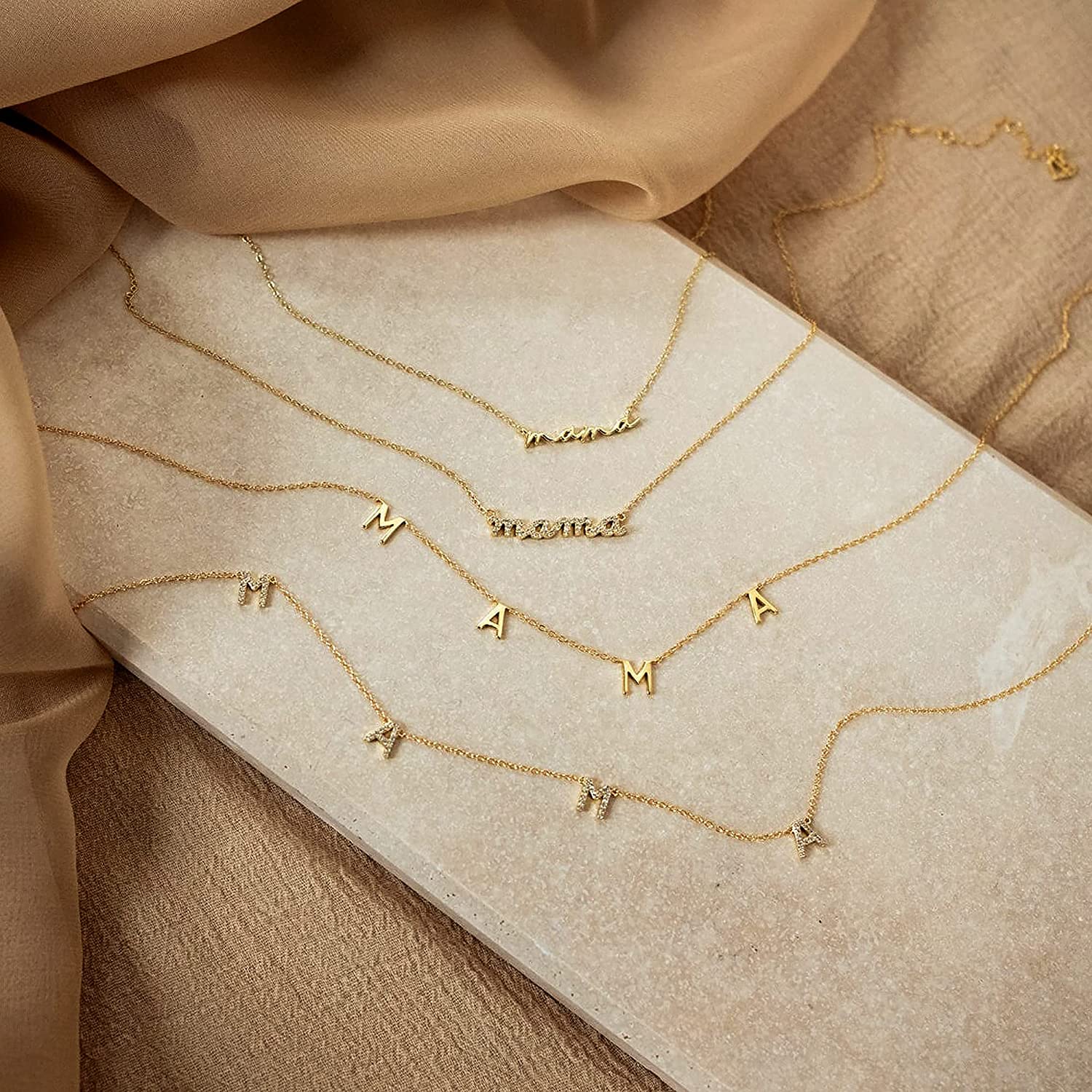 Initial Letter Necklace 18K Gold - GD Wholesale Элегантное ювелирное изделие, не