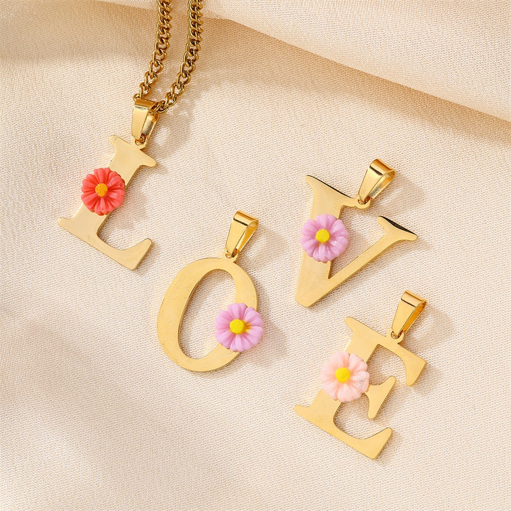 Initial Letter Necklace 18K Gold - Персонализированное ожерелье с инициалом в виде