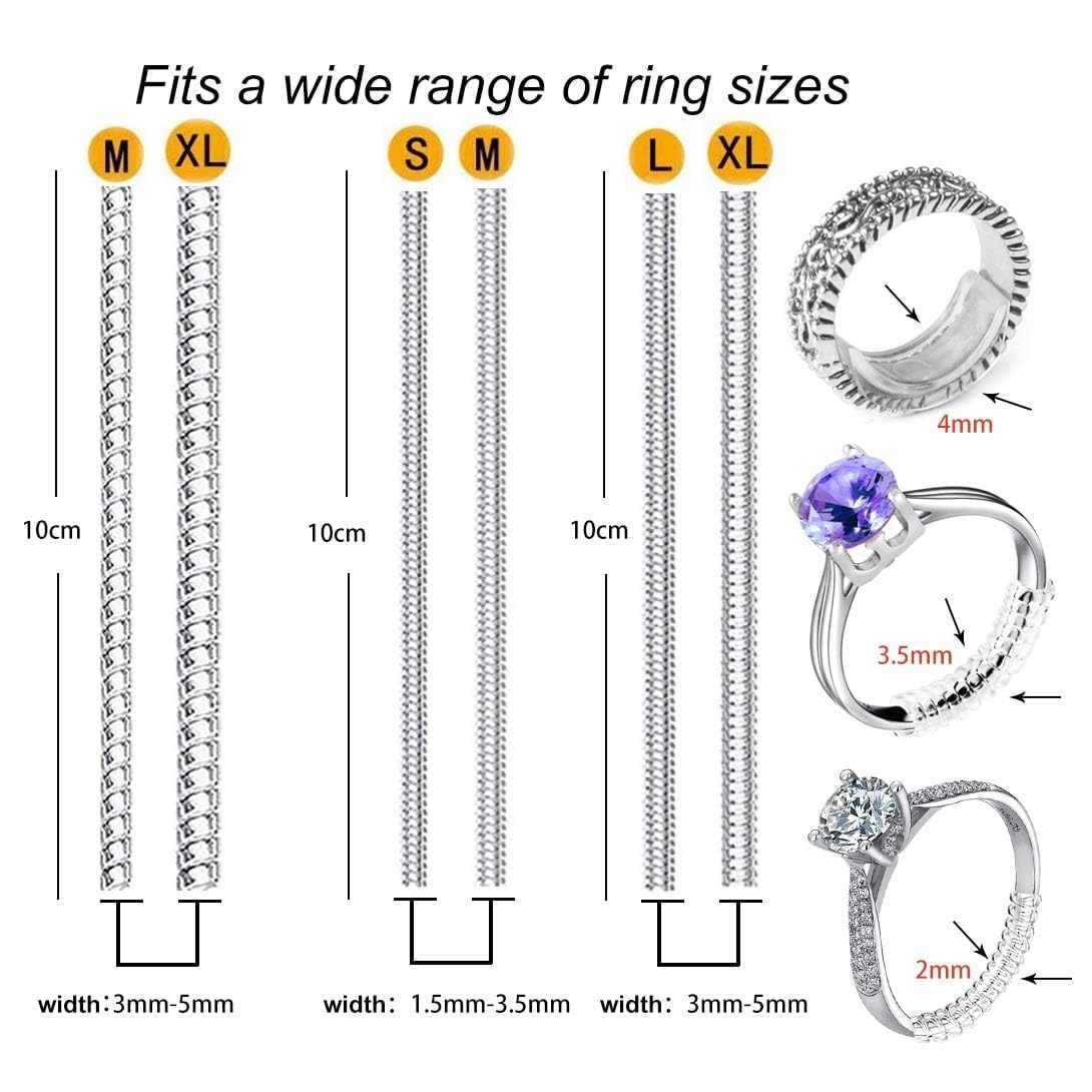Rings - Набор из 6 прозрачных пружинных колец-регуляторов