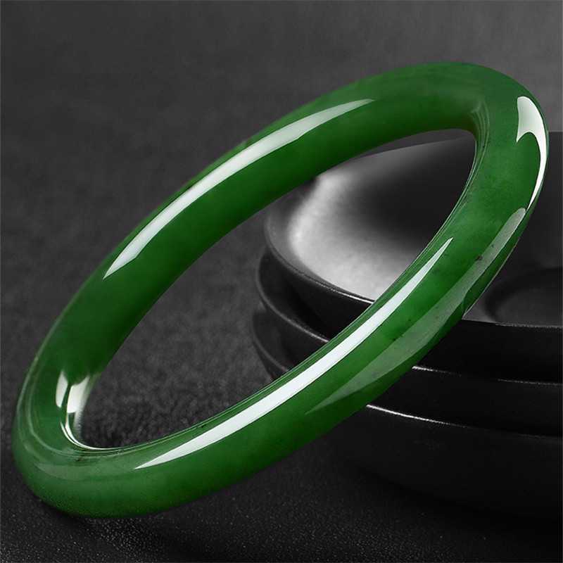 Bracelets - Тонкий круглый браслет из хотанского нефрита