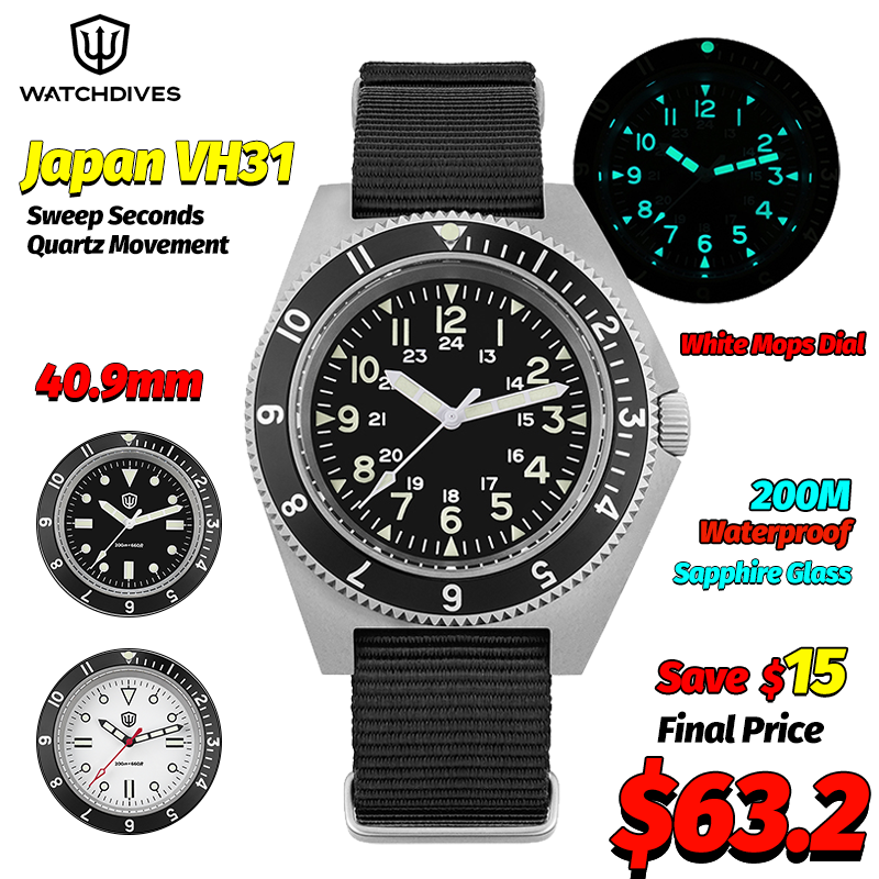 Watch Accessories - Watchdives WD1972 Кварцевые часы с сапфировым