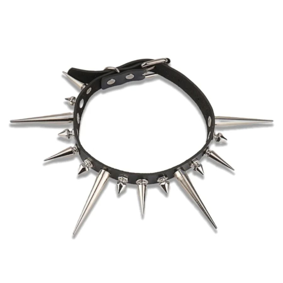 Goth Punk Spike Choker - Готическое длинное колье с шипами в