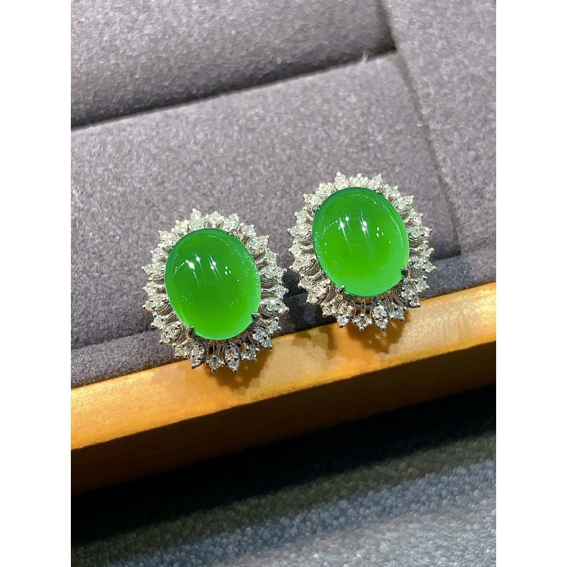 Серьги из зеленого жадеита тип – обзор и цена Earrings