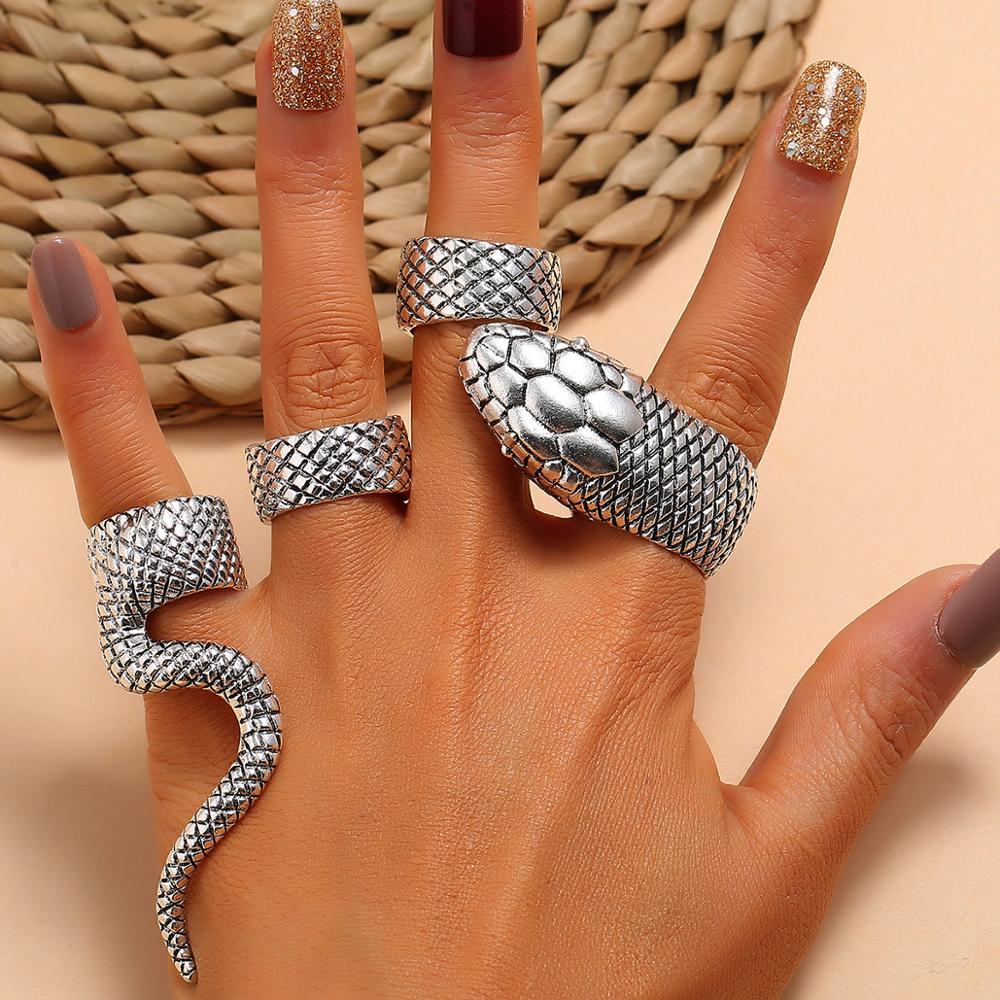 KMVEXO 4 шт./компл. готический – обзор и цена Vintage Punk Knuckle Rings Set