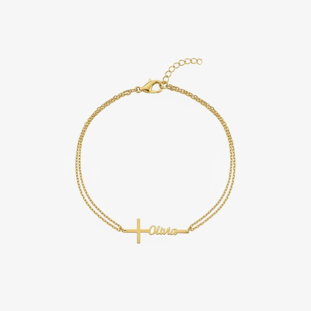 Персонализированный браслет с  – обзор и цена Cross Pendant Necklace Gold