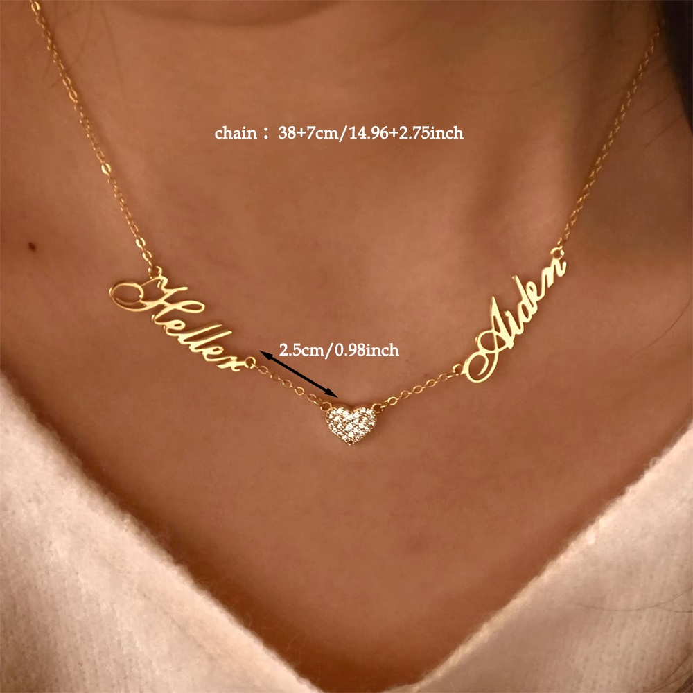 Ожерелье с двумя именами на за – обзор и цена Custom Name Necklace Stainless Steel