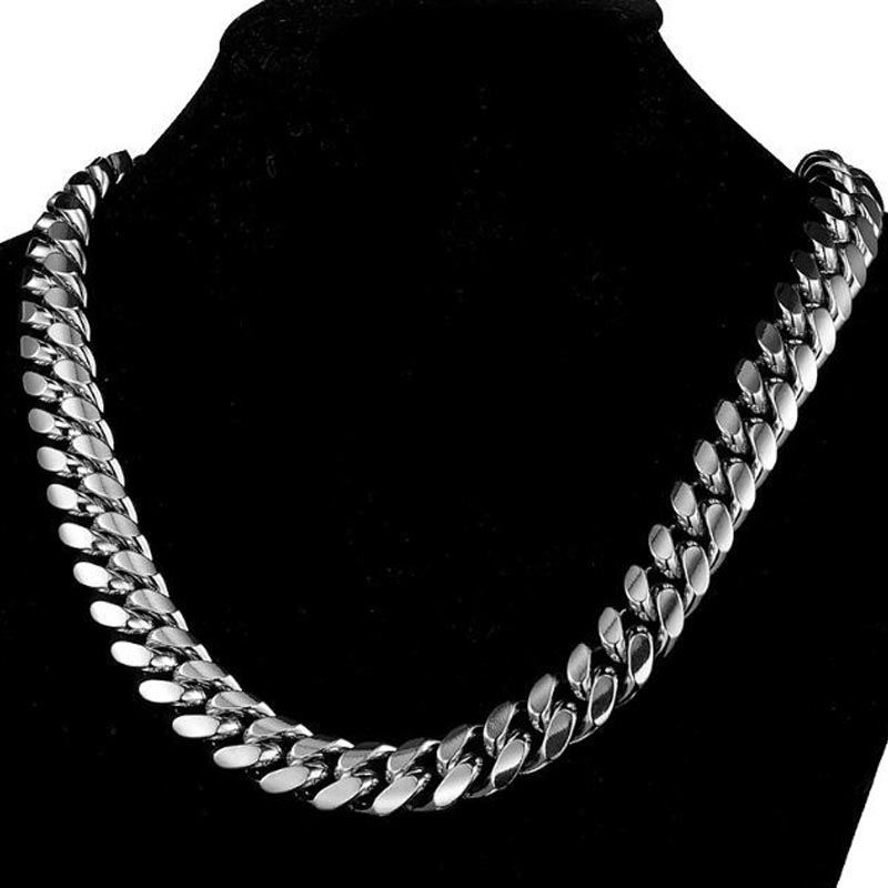 Кубинская цепь Майами из нержа – обзор и цена Cuban Link Chain 12Mm