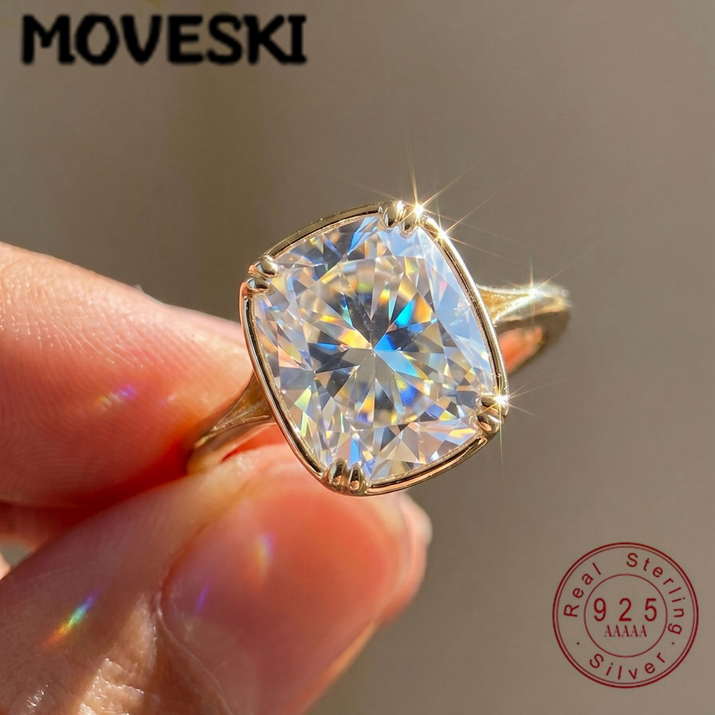 Кольцо из стерлингового серебр – обзор и цена Moissanite Engagement Ring 1 Carat