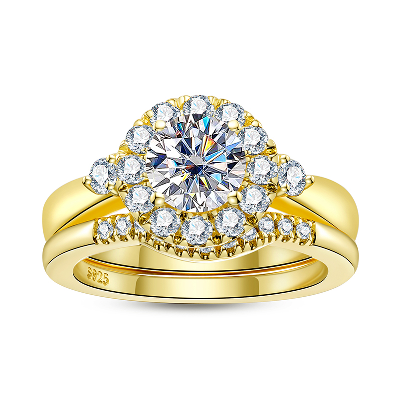 Комплект обручальных колец зол – обзор и цена Moissanite Engagement Ring 1 Carat