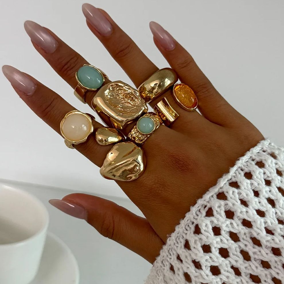 DIEZI 7 шт./компл. винтажные м – обзор и цена Vintage Punk Knuckle Rings Set