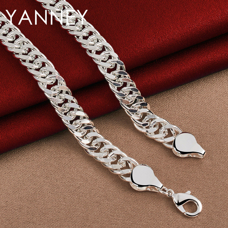 Цепочка-змейка из серебра 925  – обзор и цена Cuban Link Chain 12Mm