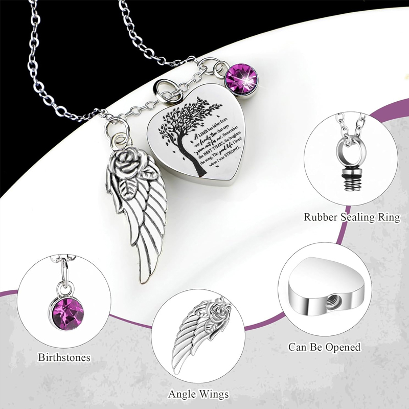 3-стильное ожерелье-урна для п – обзор и цена Heart Locket Necklace Photo