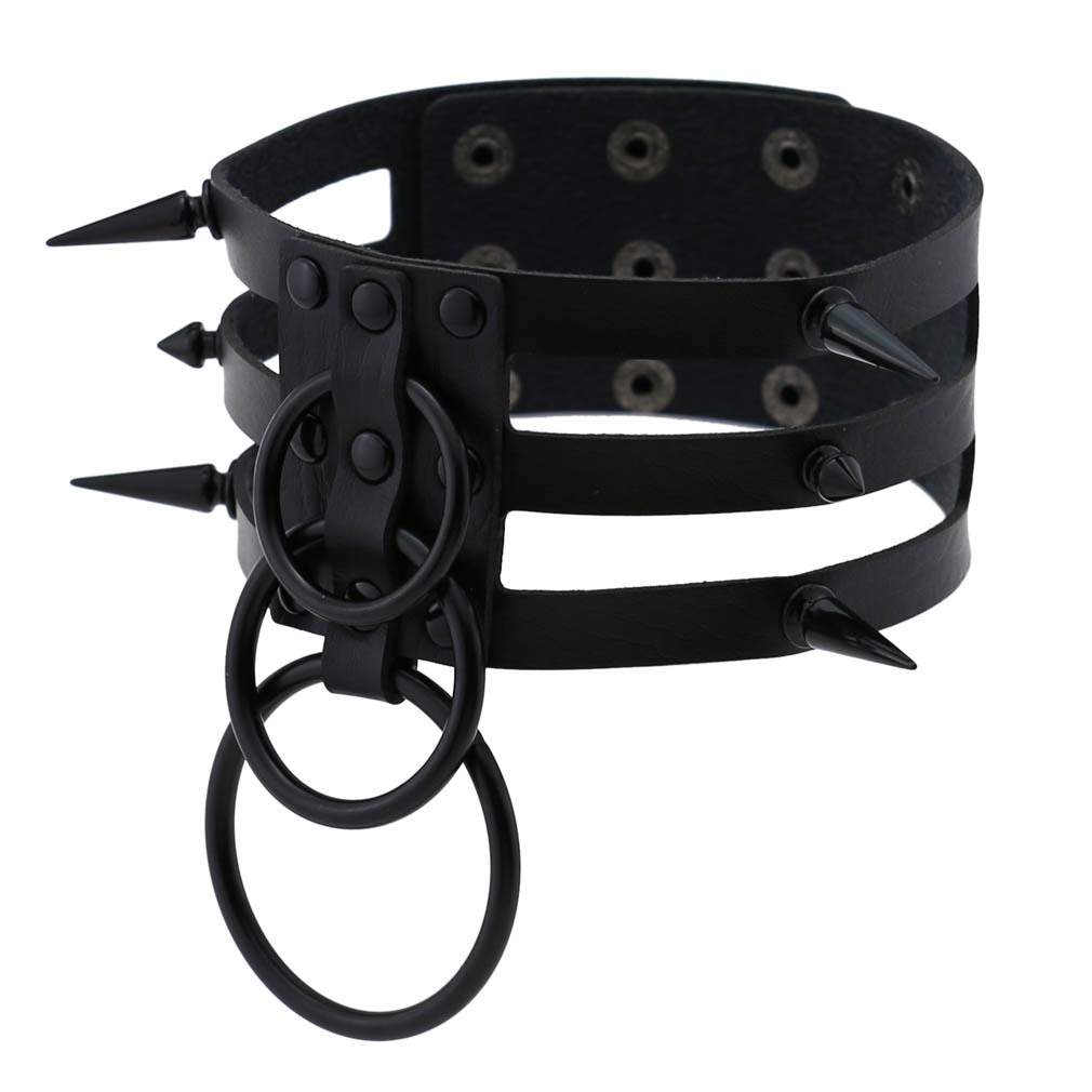 Модное женское и мужское черно – обзор и цена Goth Punk Spike Choker