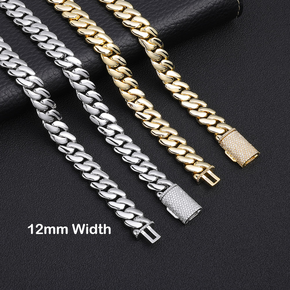 ESKEEM 12 мм, позолоченная 14- – обзор и цена Cuban Link Chain 12Mm