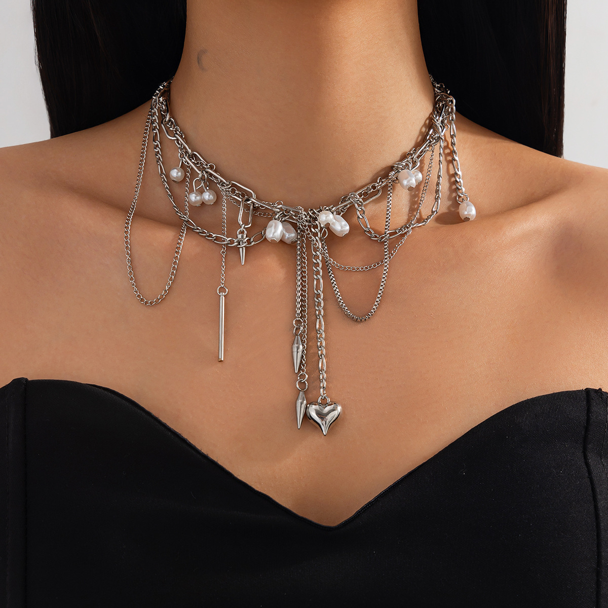 Винтажное ожерелье с неровными – обзор и цена Pearl Choker Necklace Vintage