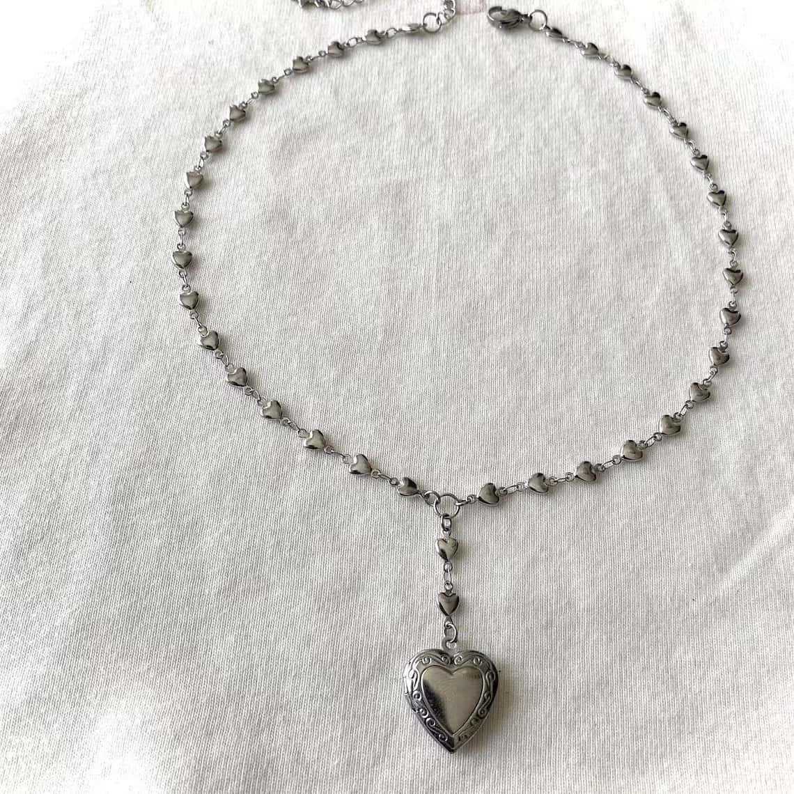 Ожерелье-цепочка-лариат с четк – обзор и цена Heart Locket Necklace Photo