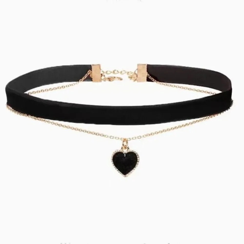 Многослойное черное колье-чоке – обзор и цена Layered Pendant Necklace Aesthetic