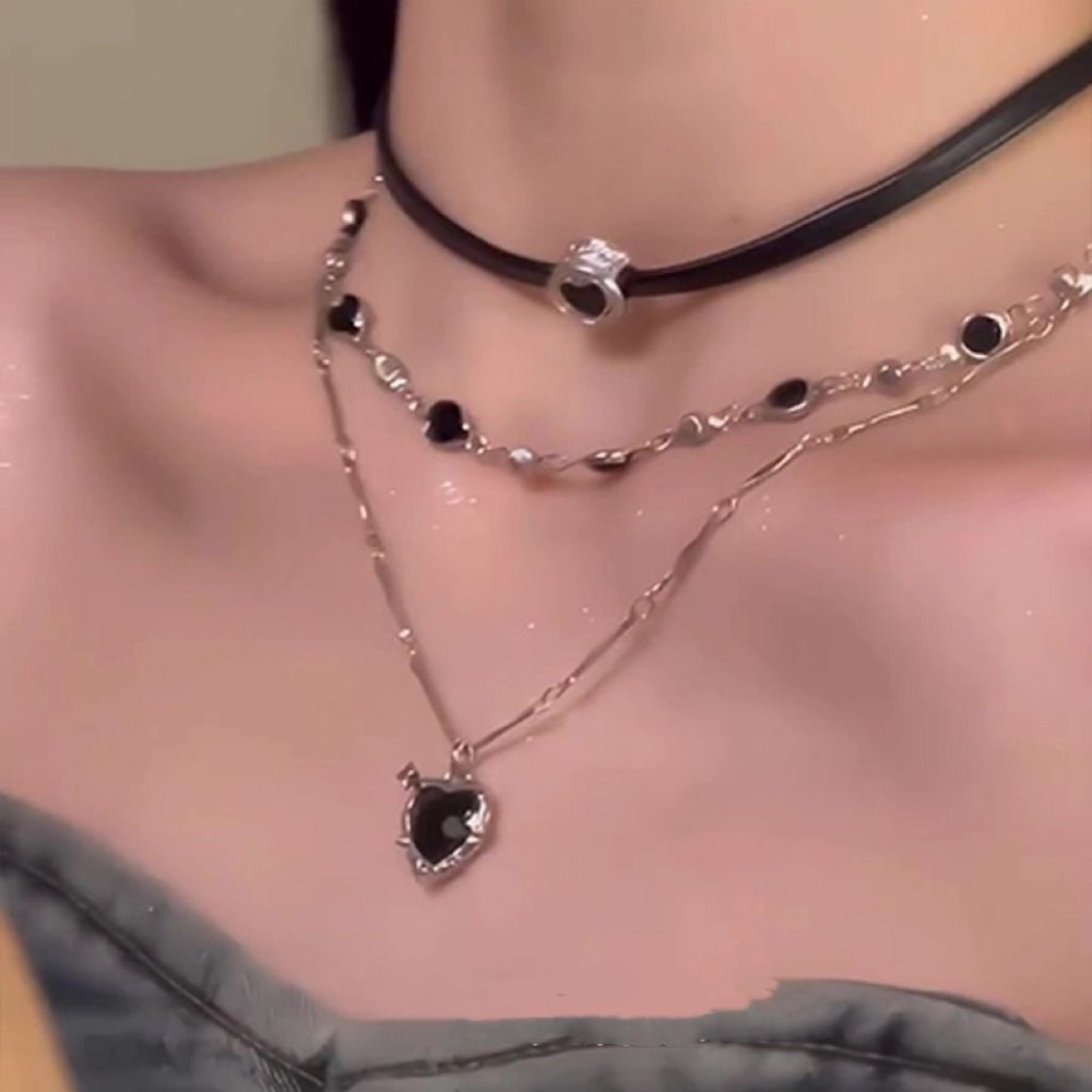 Y2K готическое ожерелье с подв – обзор и цена Layered Pendant Necklace Aesthetic