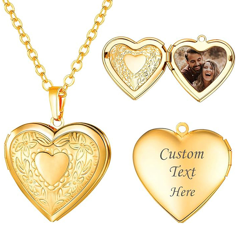 Персонализированное ожерелье-к – обзор и цена Heart Locket Necklace Photo