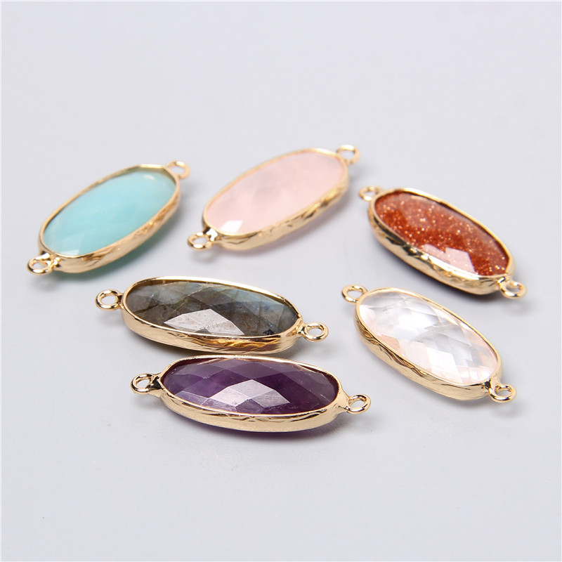 2 шт. 10X26 мм натуральный дво – обзор и цена Crystal Pendant Necklace Natural Stone