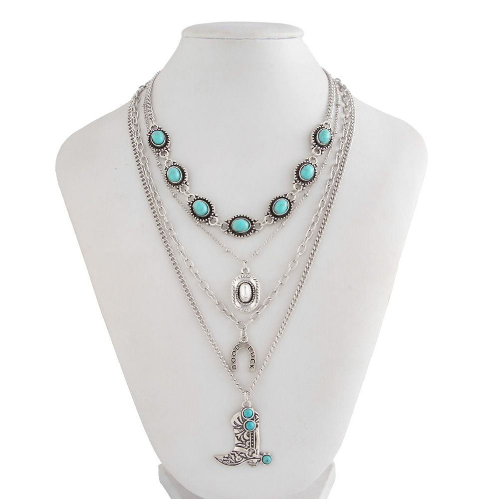 Кулон в виде ковбойского сапог – обзор и цена Layered Pendant Necklace Aesthetic