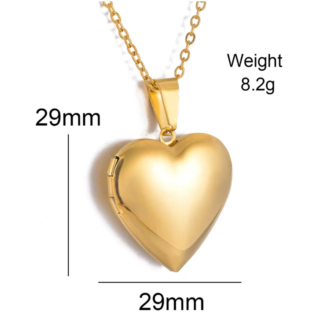 Персонализированное ожерелье-м – обзор и цена Heart Locket Necklace Photo