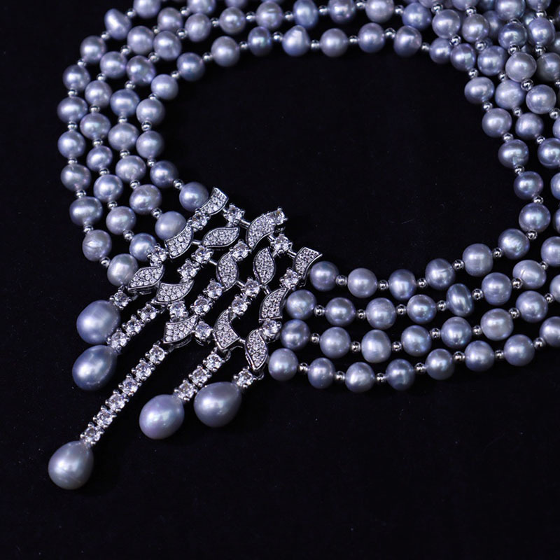 Ожерелье из пресноводного жемч – обзор и цена Pearl Choker Necklace Vintage