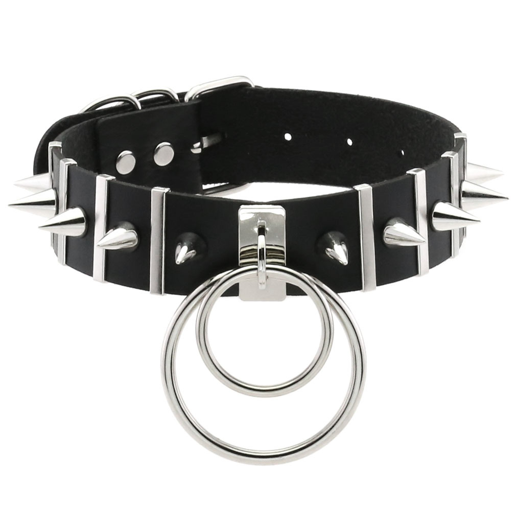 Большие шипы колье кожаный вор – обзор и цена Goth Punk Spike Choker
