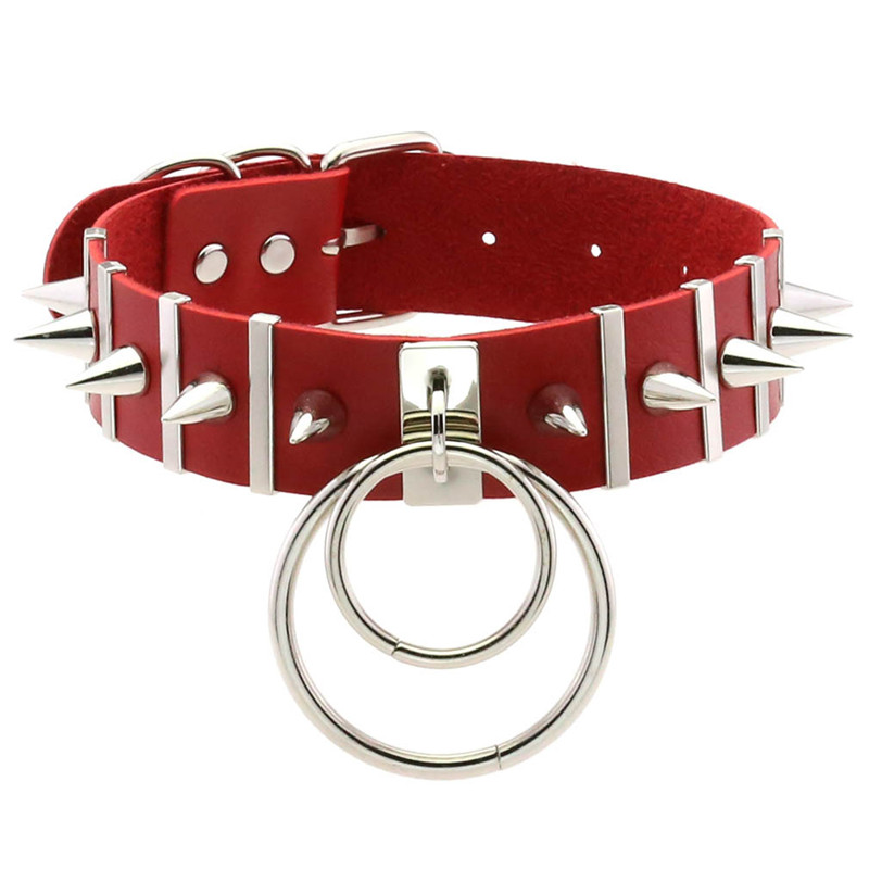Розовый бондаж с шипами, колье – обзор и цена Goth Punk Spike Choker