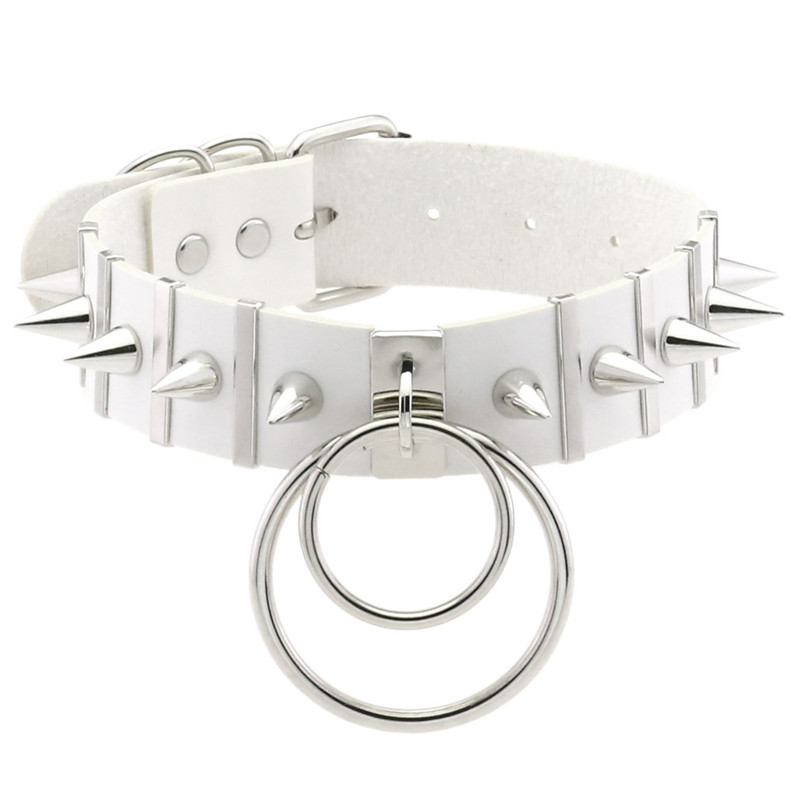 Розовый бондаж с шипами, колье – обзор и цена Goth Punk Spike Choker